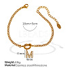 304 Stainless Steel Micro Pave Clear Cubic Zirconia Charm Bracelets WG4D47F-14-1