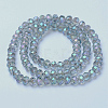 Electroplate Transparent Glass Beads Strands EGLA-A034-T1mm-Y05-2