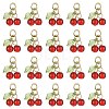 30Pcs Glass & Acrylic Beaded Charms PALLOY-CJ0003-03-8