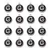 Platinum Plated Alloy Charms ENAM-S118-02G-P-2