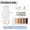 6 Bags 6 Styles Alloy D Ring Clasps with PU Leather Tab FIND-FH0017-23-2