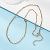 304 Stainless Steel Figaro Chain Singapore Chain Necklaces for Women NJEW-JN05591-1