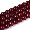 Dyed Natural White Jade Beads Strands G-T139-6mm-60-12-4