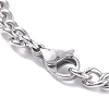 304 Stainless Steel Curb Chains Bracelet for Men Women BJEW-JB07984-3