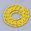 Opaque Solid Color Glass Beads Strands GLAA-T009-001E-2