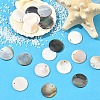 10Pcs Natural Black Lip Shell Pendants SSHEL-YW0001-18-4
