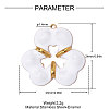 304 Stainless Steel Enamel Pendants STAS-OY014G-20G-01-2