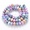 Opaque Baking Painted Glass Beads Strands EGLA-N006-010A-B09-2