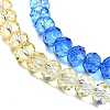 Transparent Painted Glass Beads Strands X1-DGLA-A034-T6mm-A13-4