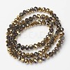 Electroplate Transparent Glass Beads Strands LS-EGLA-A034-T6mm-O14-2
