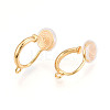 Brass Micro Pave Cubic Zirconia Clip-on Earring Findings KK-N261-122C-G-2