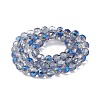 Transparent Electroplate Glass Beads Strands EGLA-F154-HR01-2