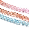 Transparent Painted Glass Beads Strands X1-DGLA-A034-T3mm-A19-4