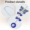 Handmade Lampwork Turkish Evil Eyes Pendant Decorations HJEW-GF0001-74-6