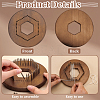 Hexagon Wood Crochet Blocking Board with Pins DIY-WH0499-15-4