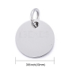 Anti-Tarnish 304 Stainless Steel Pendants STAS-I311-32C-P-3