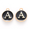 Golden Plated Alloy Charms X-ENAM-S118-02A-1