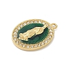 304 Stainless Steel Enamel with Crystal Rhinestone Pendants STAS-G371-03G-05-2