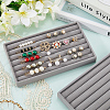 Rectangle Wood Covered with Velvet Jewelry Ring Display Trays AJEW-WH20054-062E-02-3
