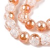 Electroplated Crackle Glass Beads Strands X-EGLA-N014-6mm-01-3