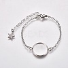 Tarnish Resistant 304 Stainless Steel Bracelet Making X-STAS-L248-006P-B-1