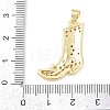 Brass Micro Pave Cubic Zirconia with Enamel Pendants LS-KK-Z145-02G-3