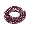 Transparent Electroplate Glass Beads Strands EGLA-Q131-01A-06-2