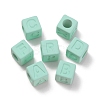 Rubberized Style Transparent Acrylic Beads OACR-K007-014B-1