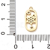 Brass Micro Pave Clear Cubic Zirconia Pendants KK-H294-03G-3