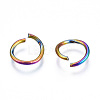 Ion Plating(IP) Rainbow Color 304 Stainless Steel Open Jump Rings STAS-N098-062B-01-3