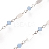 Soldered Handmade Faceted Glass Beaded Chains CHC-G008-08P-01-2