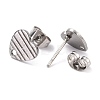 Non-Tarnish 304 Stainless Steel Stud Earring Findings STAS-I183-03A-P-3