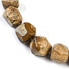 Natural Picture Jasper Nuggets Beaded Necklaces for Women Men NJEW-K388-01F-2