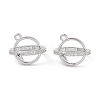 Rack Plating Brass Pave Clear Cubic Zirconia Bead Cage Pendants KK-G464-10P-2