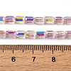 Electroplate Glass Beads Strands EGLA-D031-01-08-4