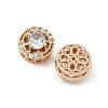 Rack Plating Brass Micro Pave Cubic Zirconia Beads KK-F879-10G-2