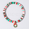 Christmas 304 Stainless Steel Enamel Charm Bracelets AH2991-7-1