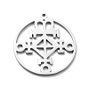 Non-Tarnish 304 Stainless Steel Pendants STAS-D036-09P-1