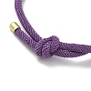 Adjustable Nylon Round Milan Cord Slider Bracelet Making FB-H001-01G-13-2