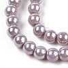 Electroplate Opaque Glass Beads Strands GLAA-T032-P4mm-AB07-2