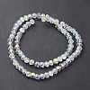 Electroplate Transparent Glass Beads Strands EGLA-K015-13G-3