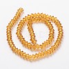 Faceted Bicone Transparent Glass Bead Strands GLAA-J082-A02-2