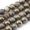 Natural Pyrite Beads Strands X-G-G839-01-6mm-1