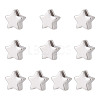 10Pcs Rhodium Plated 925 Sterling Silver Beads FIND-GO0002-59-1