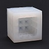 Cuboid DIY Candle Food Grade Silicone Molds with Diamond Shape Ball DIY-B034-12-4