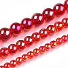 Electroplate Transparent Glass Beads Strands LS-GLAA-T032-T6mm-AB09-4
