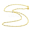 Brass Bar Link Chain Necklaces Making with Clasp KK-L209-034B-G-2