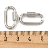 304 Stainless Steel Screw Carabiner Lock Charms STAS-C092-04D-P-3