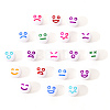 White Opaque Acrylic Beads MACR-YW0001-20B-7