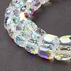 Electroplate Opaque Glass Beads GLAA-F108-10A-18-4